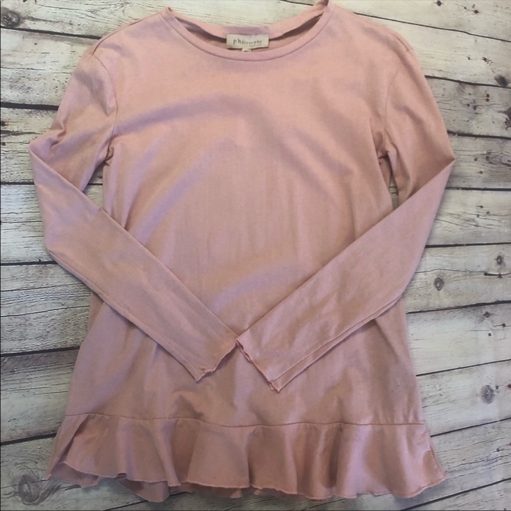 Philosophy Long Sleeve Peplum Top